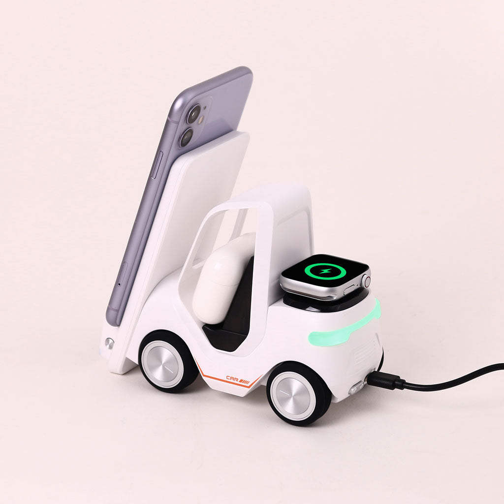 Bigsmall Charge Cruiser - 3 in 1 Wireless Charger with Clock